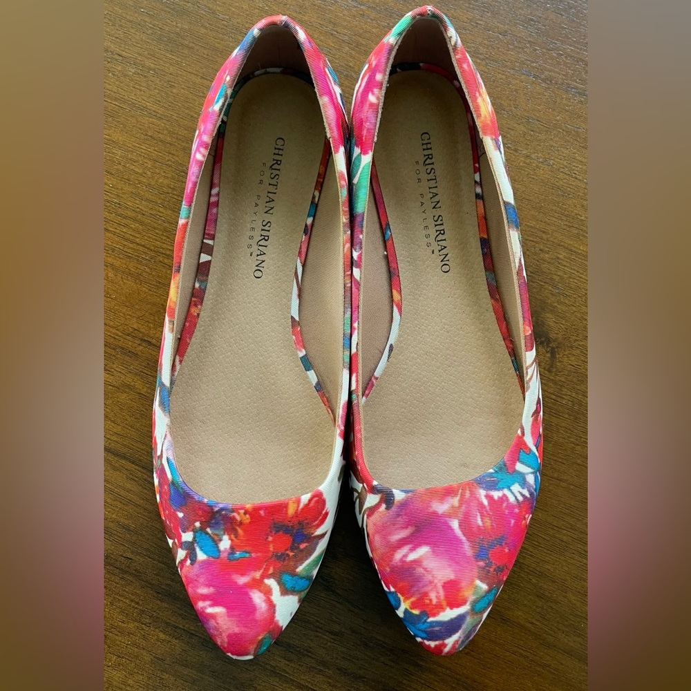 Christian Siriano Floral Flats